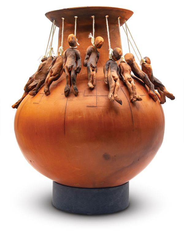 1 Never Forget, 10¾ in. (27 cm) in diameter, earthenware.