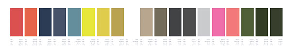 1 Rhonda Willers’ favorite colors sent to Odd Design for their reference in the generation process. 
