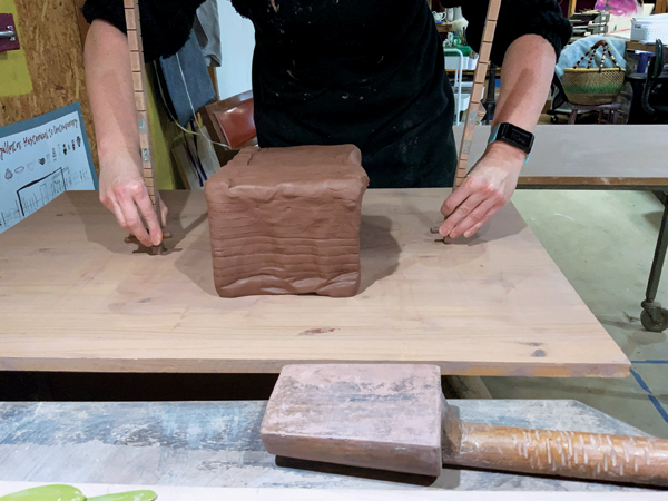 1 Cut slabs ahead of time for use during the two-hour block of studio time.