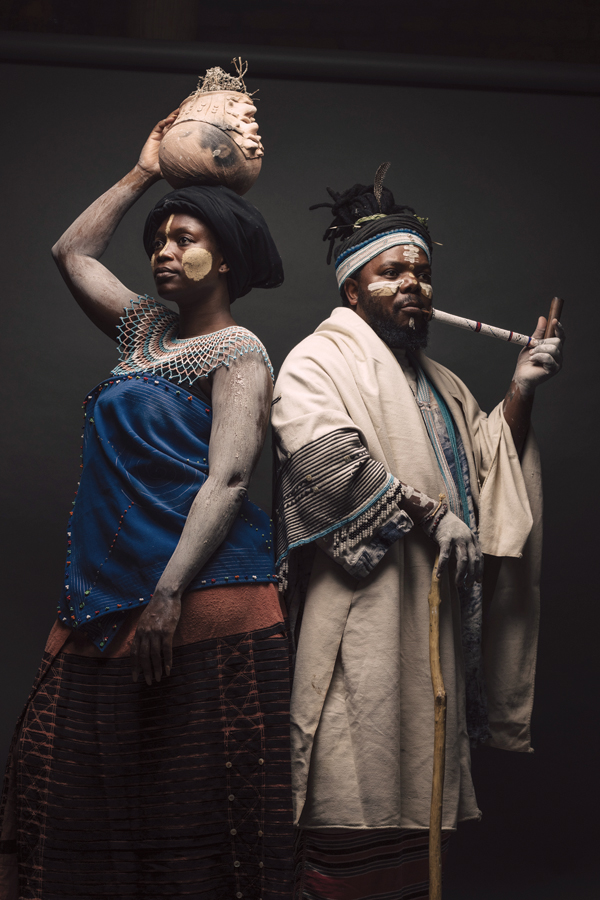 1 Zizipho Poswa and Andile Dyalvane, Imiso Ceramics co-founders, 2022. Courtesy of Zion Collective and Imiso Ceramics. 