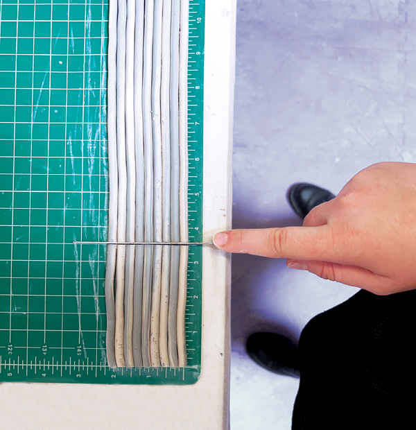 3 Cut the coils to 3½-inch lengths, then store them in a damp box.