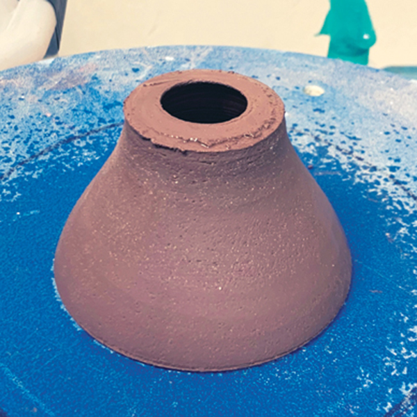 4 Throw a separate base and bevel the inside lip.