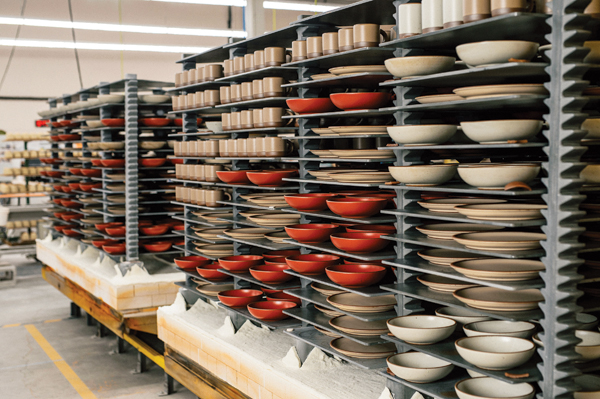 H Henri’s Red, Morel, and Panna Cotta pottery after glaze firing. Photo: Mike Belleme. 