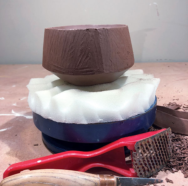 8 The combined form after it’s been shaved down to give it flush seams.