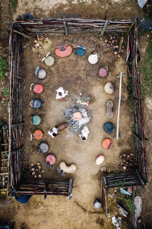 10 Andile Dyalvane’s iThongo (Ancestral Dreamscape), installation in kraal (cattle enclosure), Ngobozana, Eastern, Cape, 2020.  Images courtesy of Adriaan Louw, Southern Guild, and Friedman Benda.