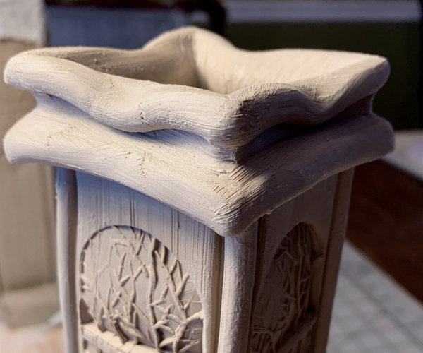 14 Clean up and adjust the shape of the top cap to mimic the bottom movement.