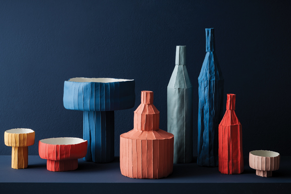 11 Group, to 27½ in. (70 cm) in height, paper clay, 2017.