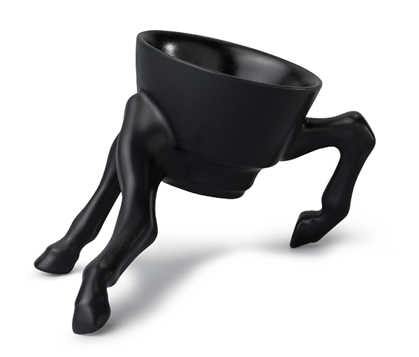 2 Fanny Dioguardi-Liberek’s Body to Body Mug, Faience mold, black enamel, 2010. 