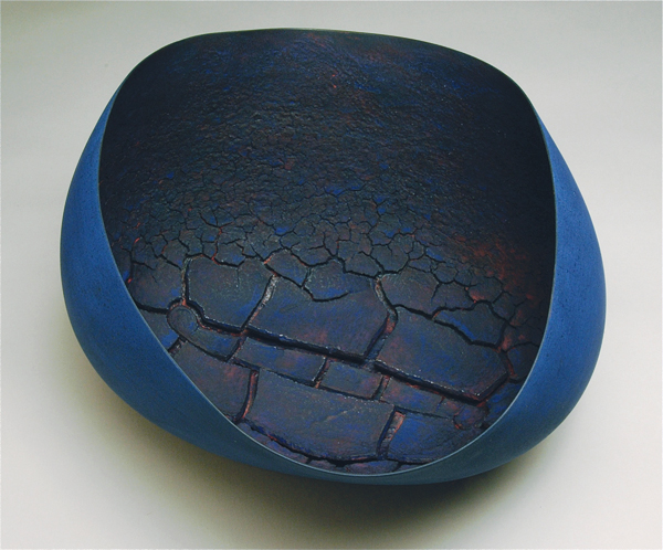 Residuum, 12 in. (30 cm) in length, cast earthenware, multiple firings to cone 1, 2012.