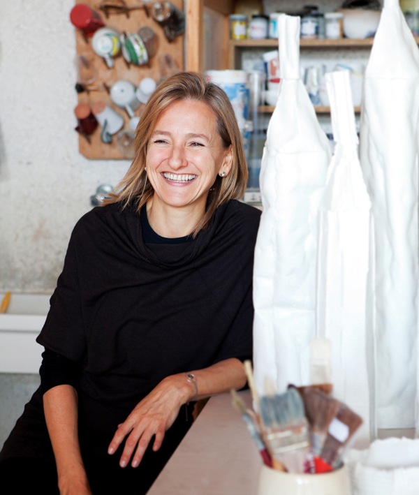 3 Paola Paronetto in the workshop with her bottles, 2010. Photo: Cristina Galliena Bohman.