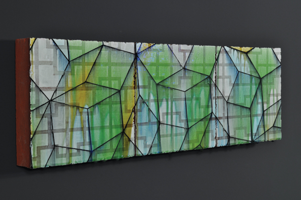 4 Recovered Geometry No. 6, 36½ in. (93 cm) in length, fired vertically to cone 04, down fired 150°F per hour to cone 06.