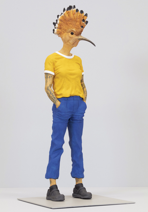 1 Alessandro Gallo’s None of Your Business, 21 in. (53 cm) in height, stoneware, mixed media, 2022.