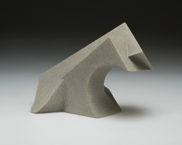 1 TipTop, 15 in. (38 cm) in length, slab-built clay, glaze, 2015.