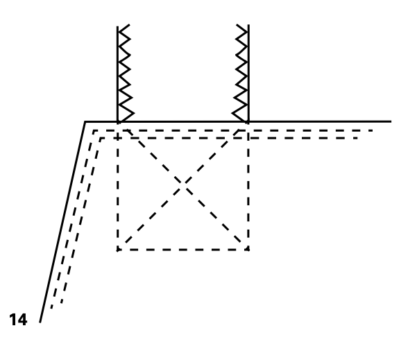 14 Use an X-in-the-box stitch to attach the belt and neck strap.