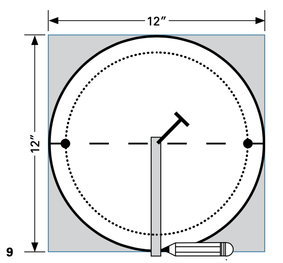 9 Create a wood or metal template with pencil holes to mark critical measurements on each bat.