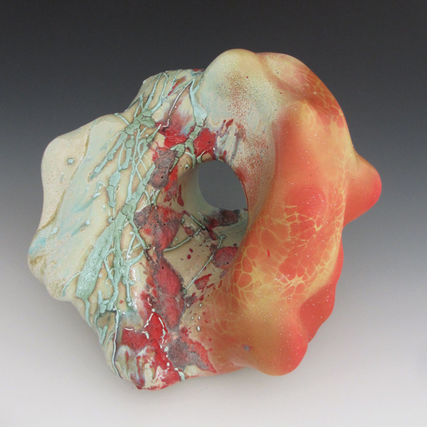 1 Monocellular #1, 13¾ in. (35 cm) in height, stoneware, fired to 2228°F (1220°C) in oxidation, 2020.