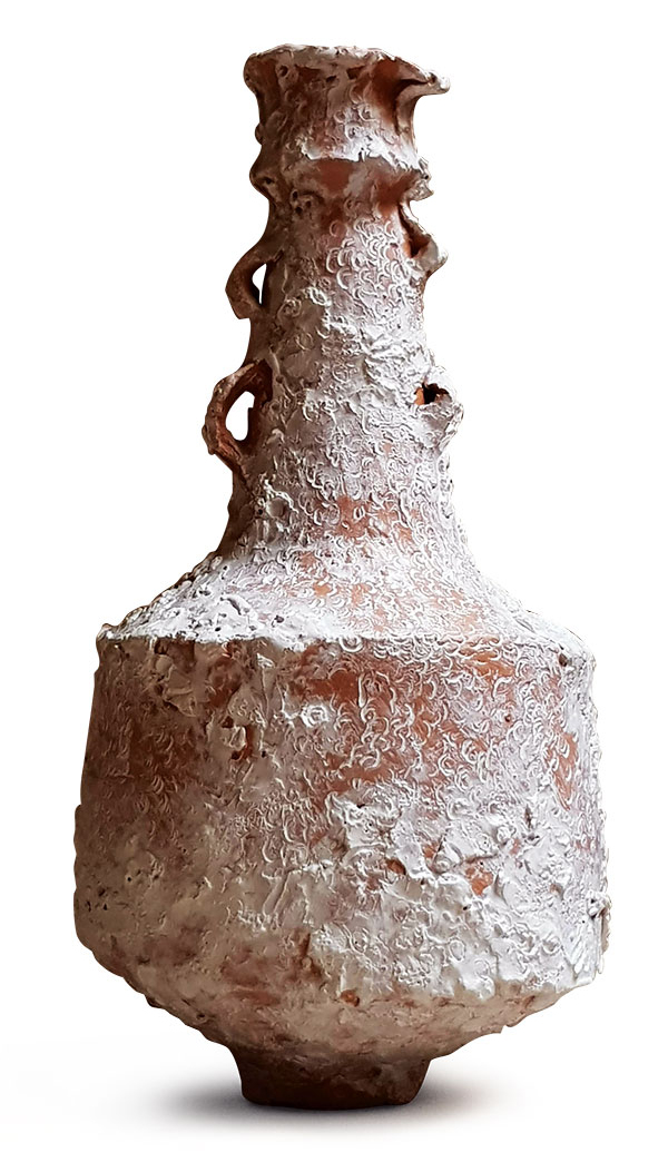 9 Ancient Contemporary, 12½ in. (32 cm) in height, earthenware clay from Crete, terra sigillata, 2021. 