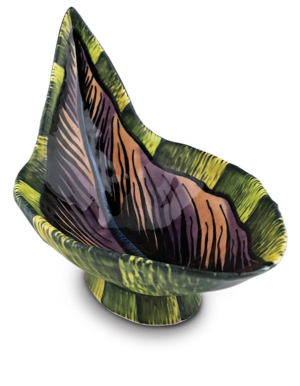 2 George Bowes’ Prep Bowl, 5 in. (13 cm) in height, porcelain, underglaze, glazes, 2019. 
