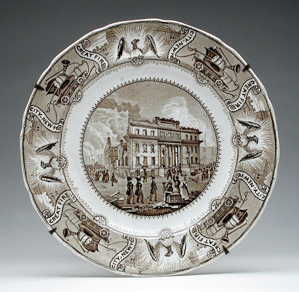 6 Unknown maker, Ruins, Merchant’s Exchange, circa 1820–1840.
