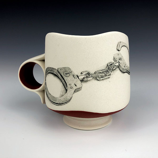 8 Childhood Fears of Deportation, 4½ in. (11 cm) in length, porcelain and hand-painted underglaze, 2021. 