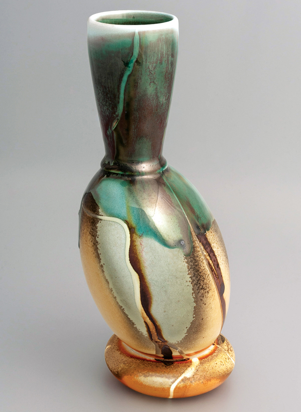 4 Barbara Frey’s Jade Shadow, wood- and soda-fired porcelain, 2021. 