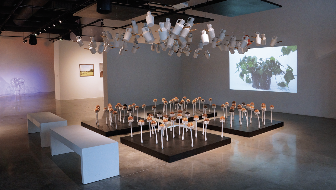 6 Garden: Recalling Paradise (Garden series), multimedia installation at Katherine E. Nash Gallery, Minneapolis, 2019.