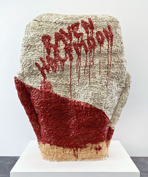9 Hey’-en, Ina, Ika (back), 58 in. (1.5 m) in height, stoneware, glaze, 2020.