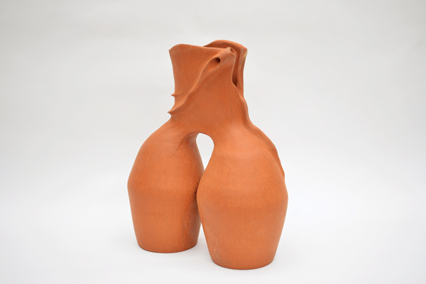 1 Bisila Noha’s Reunion V. Eyes Wide Open, 11 in. (28 cm) in height, terra cotta, 2022. 