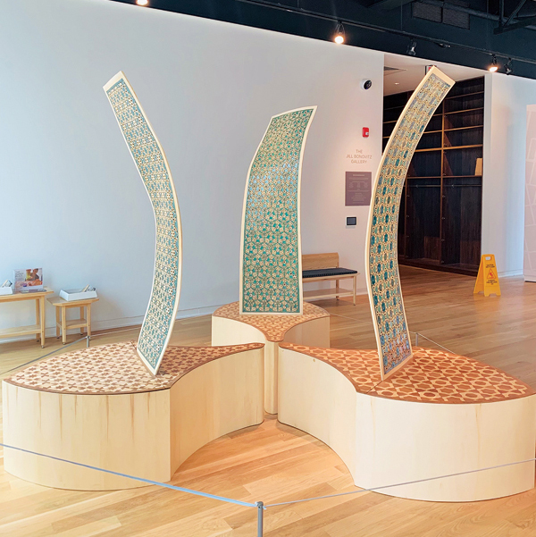 1 Ibrahim Said’s On the Bank of the Nile, an installation based on the mashrabiya, a traditional pierced screen used in Islamic architecture. Photo: Sam Rahm.