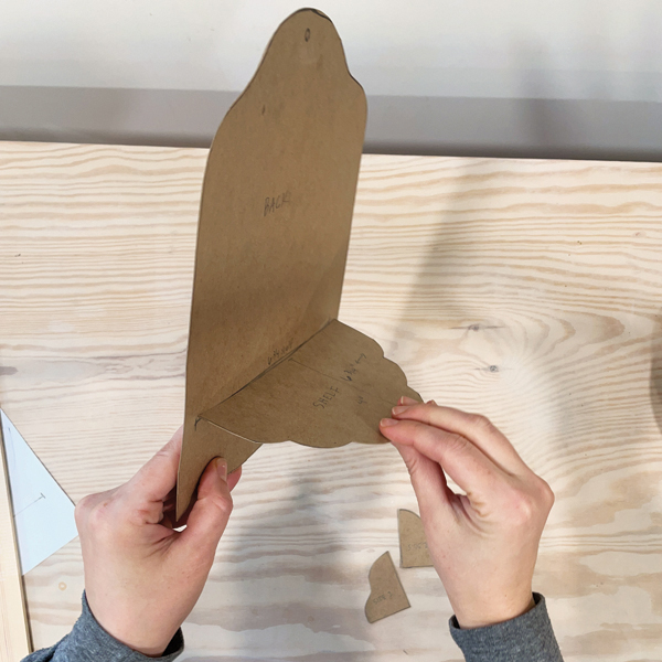 5 Trace the shapes onto card stock/cardboard, then cut out and label each piece. 
