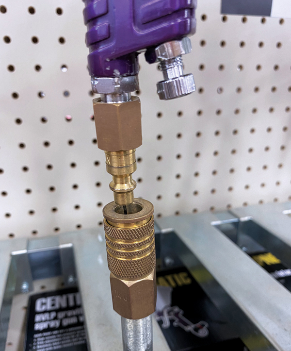 3 Connectors for the spray gun will be needed to attach to the air-compressor hose and must be purchased separately as they don’t come with the spray gun. 