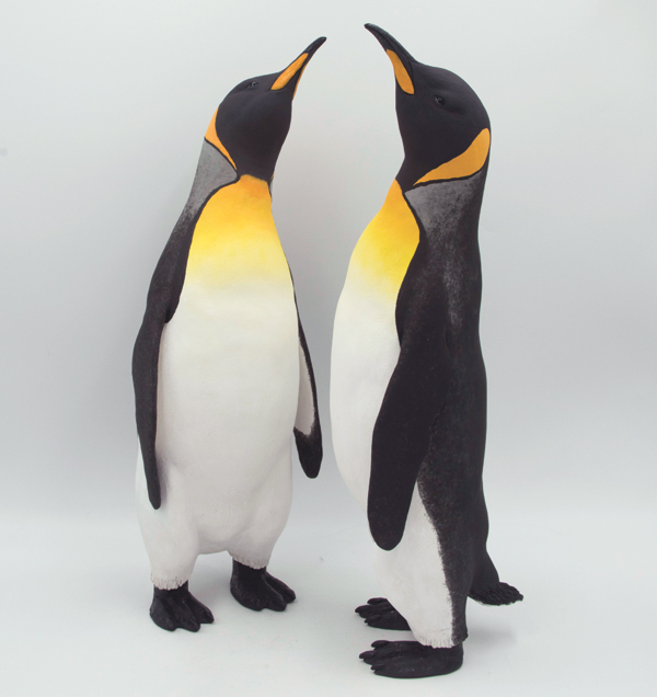 1 Mathew Edenbrow’s Love is in the air, 18½ in. (47 cm) in height, stoneware, underglaze, gloss glaze. 