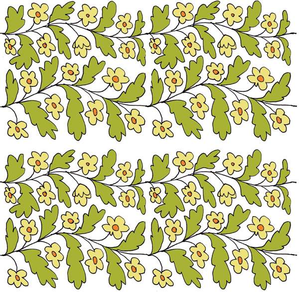 6 Repeat the square to create the overall repeat pattern.