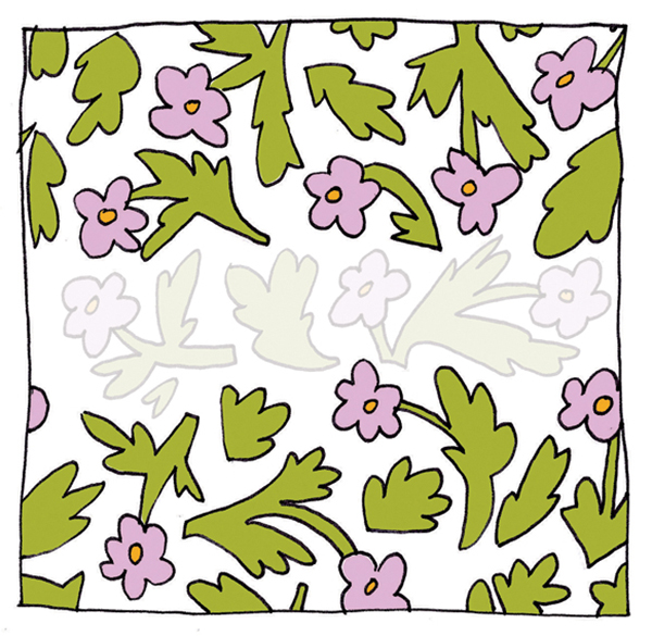 13 Flip the paper over and fill in the center (faded area), avoiding the edges.