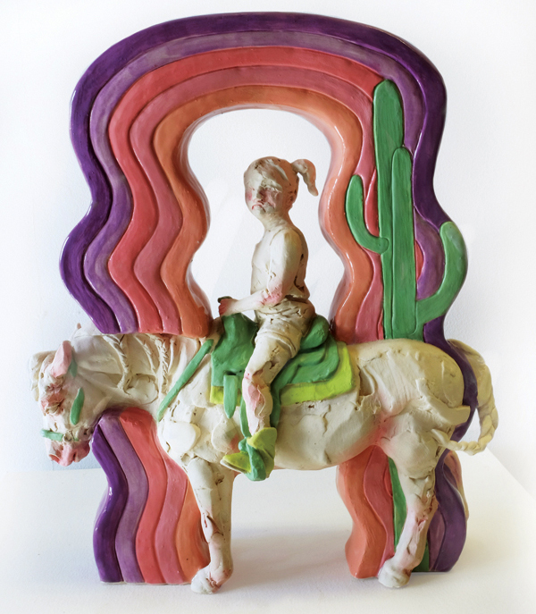 4 Katie Stone’s Pasture Puff, 15 in. (38 cm) in height, porcelaneous stoneware, glaze, underglaze, 2021. 