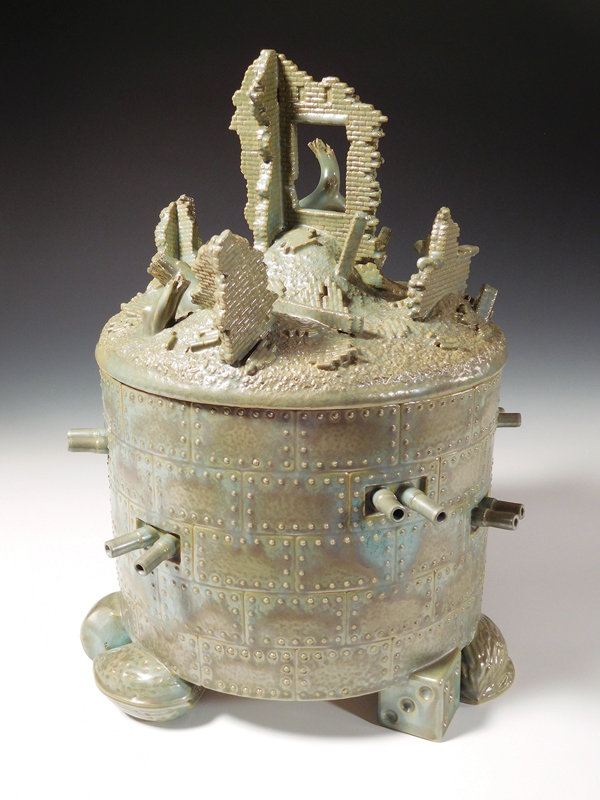 5 Yesterday, Today and Tomorrow—Hill Jar Series, 15 in. (38 cm) in height, mid-range stoneware, glaze, 2016.