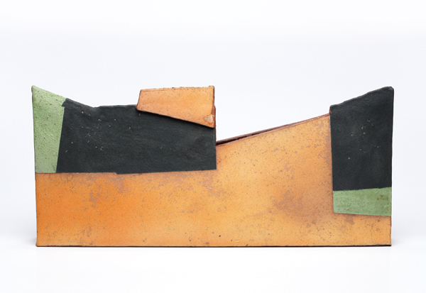 Vase, 20 in. (51 cm) in length, earthenware, 2013. Photo: Peter Lee.