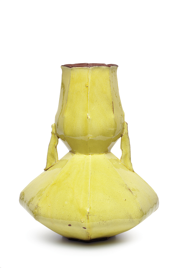 Vase 10¼ in. (26 cm) in height, earthenware, 2011. Collection of Connee Mayeron/Fuller Cowles. Photo: Peter Lee.