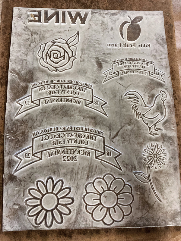 1 Custom 8×10-inch polymer stamp sheet.