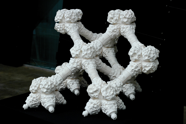 4 The slip-cast ceramic reef structure before being installed on the ocean floor. 