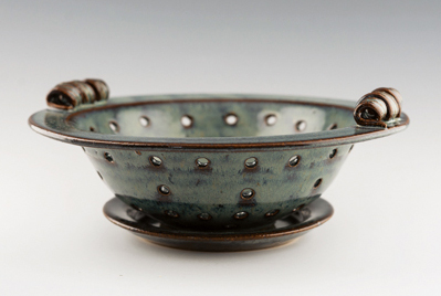 13 Variegated-blue berry bowl, 7 in. (18 cm) in diameter.