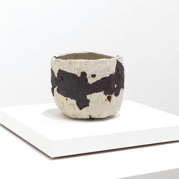 7 Detail view of Kazimir Malevich, Raku Kichizaemon XV, Annely Juda Fine Art, London, May 12–July 9, 2022. All images: Courtesy Annely Juda Fine Art. Photos of finished works: Takashi Hatakeyama.