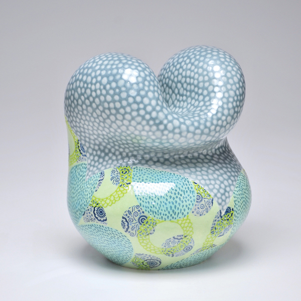 6 Erin Furimsky’s Shifting Up, 9 in. (23 cm) in height, white earthenware, 2020. Photo: Tyler Lotz.