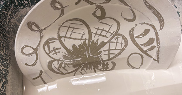How to Make a Large, Slip-Decorated Platter