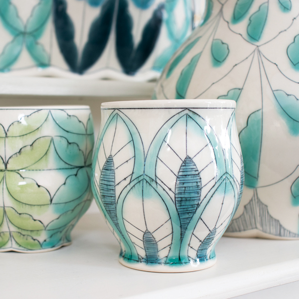 6 Pottery by Andrea Denniston, on display at Troika, 2021. *Photo: Kim Bonner.