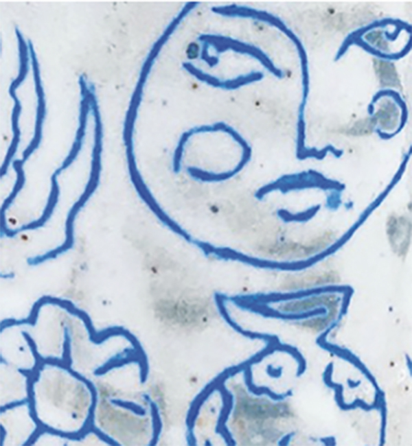 1 Example of a wax-resist inlay surface, fired in a gas kiln to cone-10 reduction.