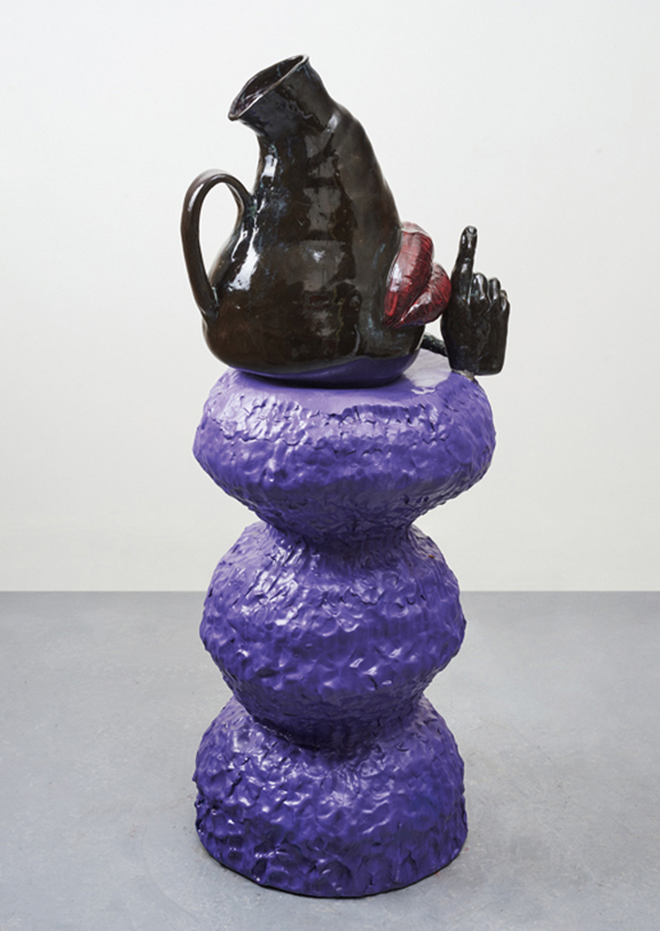 2 Woody De Othello’s Won’t Tell, 4 ft. 5 in. (1.4 m) in height, ceramic, glaze, acrylic paint, resin, 2018. Copyright Woody De Othello. Courtesy of the artist; Jessica Silverman, San Francisco; and Klarna, New York, NY. Photo: John Wilson White.