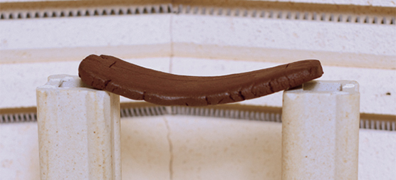 6 Though the color of this clay body is a pleasant deep red when fired to temperature, it has slumped quite a bit.