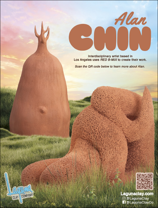 Laguna Clay Company ad featuring Alan Chin