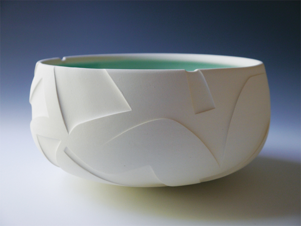 12 Sometimes less is more—in this case the exterior porcelain surface is left unglazed.
